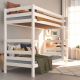 Etagenbett Stockbett Doppelstockbett Kinderbett LARS Weiß lackiert Buche Massiv Vollholz. F&uuml;r Kinder und Erwachsene. 