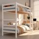 Etagenbett Stockbett Doppelstockbett Kinderbett LARS Weiß lackiert Buche Massiv Vollholz. F&uuml;r Kinder und Erwachsene. 