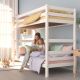 Etagenbett Stockbett Doppelstockbett Kinderbett LARS Weiß lackiert Buche Massiv Vollholz. F&uuml;r Kinder und Erwachsene. 