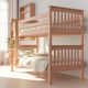 Etagenbett Sven 90x200 aus massiver Buche – stabiles Stockbett für Kinderzimmer