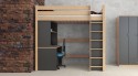 Hochbett NILSEN Natur klar lackiert Buche massiv Vollholz 90x200