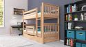 Etagenbett / Stockbett SVEN inkl. Bettkasten und Rausfallschutz. Natur lackiert - Buche Massiv Vollholz 