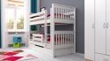 Etagenbett / Stockbett SVEN inkl. Bettkasten und Rausfallschutz. Buche Massiv Vollholz 