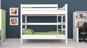 Etagenbett / Stockbett LARS weiß lackiert Vollholz