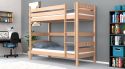 Etagenbett / Stockbett MAGNUS 2 klar lackiert Vollholz