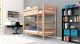 Etagenbett / Stockbett MAGNUS 2 klar lackiert Vollholz