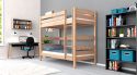Etagenbett / Stockbett MAGNUS 2 klar lackiert Vollholz