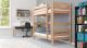 Etagenbett / Stockbett MAGNUS 2 klar lackiert Vollholz