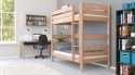 Etagenbett / Stockbett MAGNUS 2 klar lackiert Vollholz