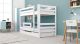Etagenbett / Stockbett RICKY inkl. Bettkasten und Rausfallschutz. Buche Massiv Vollholz 