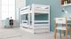 Etagenbett / Stockbett RICKY inkl. Bettkasten und Rausfallschutz. Buche Massiv Vollholz 
