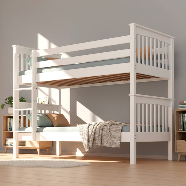 Etagenbett Stockbett Kinderbett SVEN Buche Massiv Vollholz Teilbar